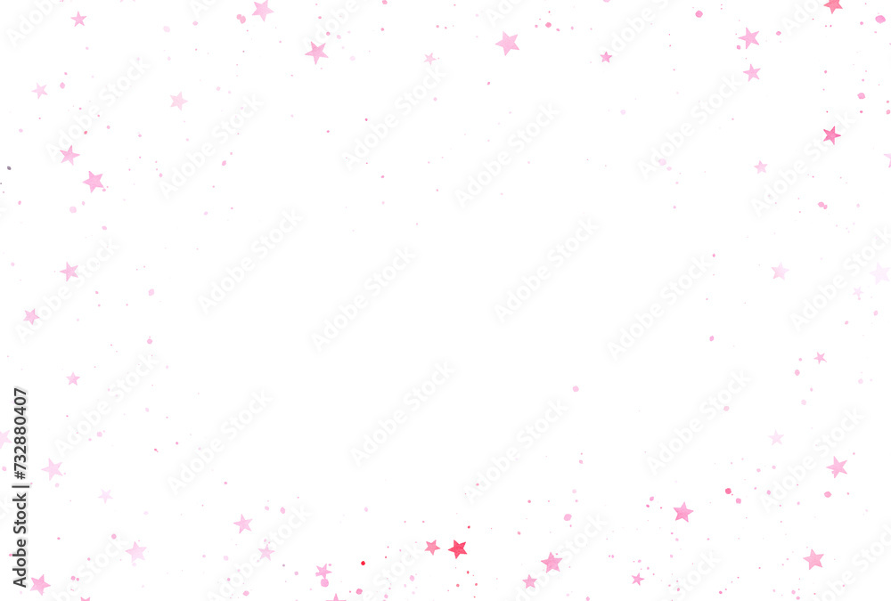 背景素材_水彩の星_ピンク