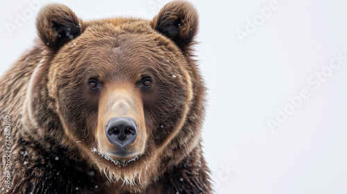 Snow-Covered Brown Bear
