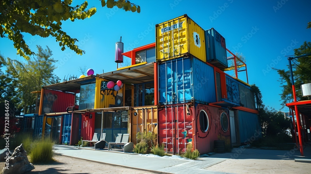 Sustainable Community Hub: Revitalizing Spaces with Refurbished Shipping Container Architecture