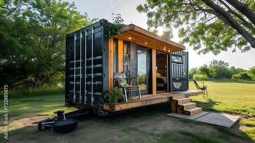 Compact Living Marvel: Shipping Container Tiny Home Innovation © Muhammad