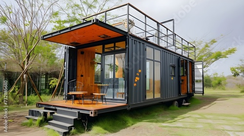Minimalist Haven: Explore the Charm of a Shipping Container Tiny Home © Muhammad