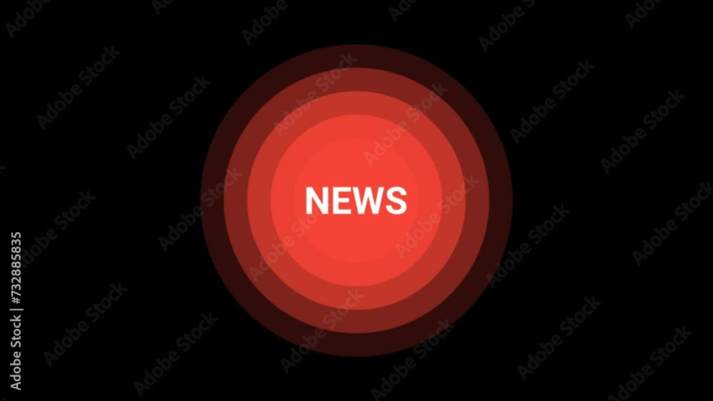 News live circle pulse Animation with transparent background News live circle pulse Animation with transparent background