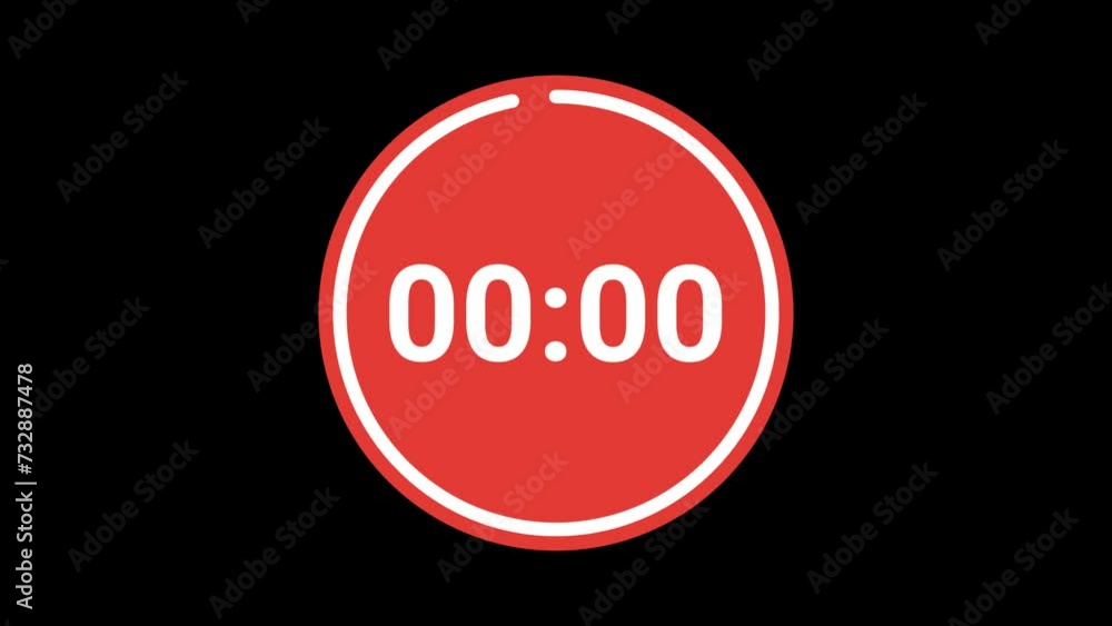 5 Second Timer countdown Animation with transparent background 5 Second Timer countdown Animation with transparent background