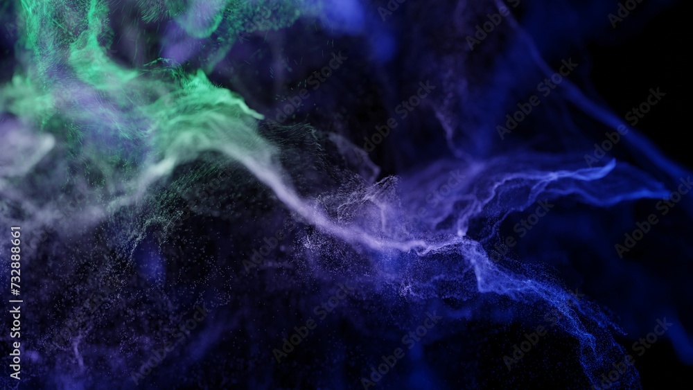 3D particles sytem with emmisive lights 3D particles sytem with emmisive lights