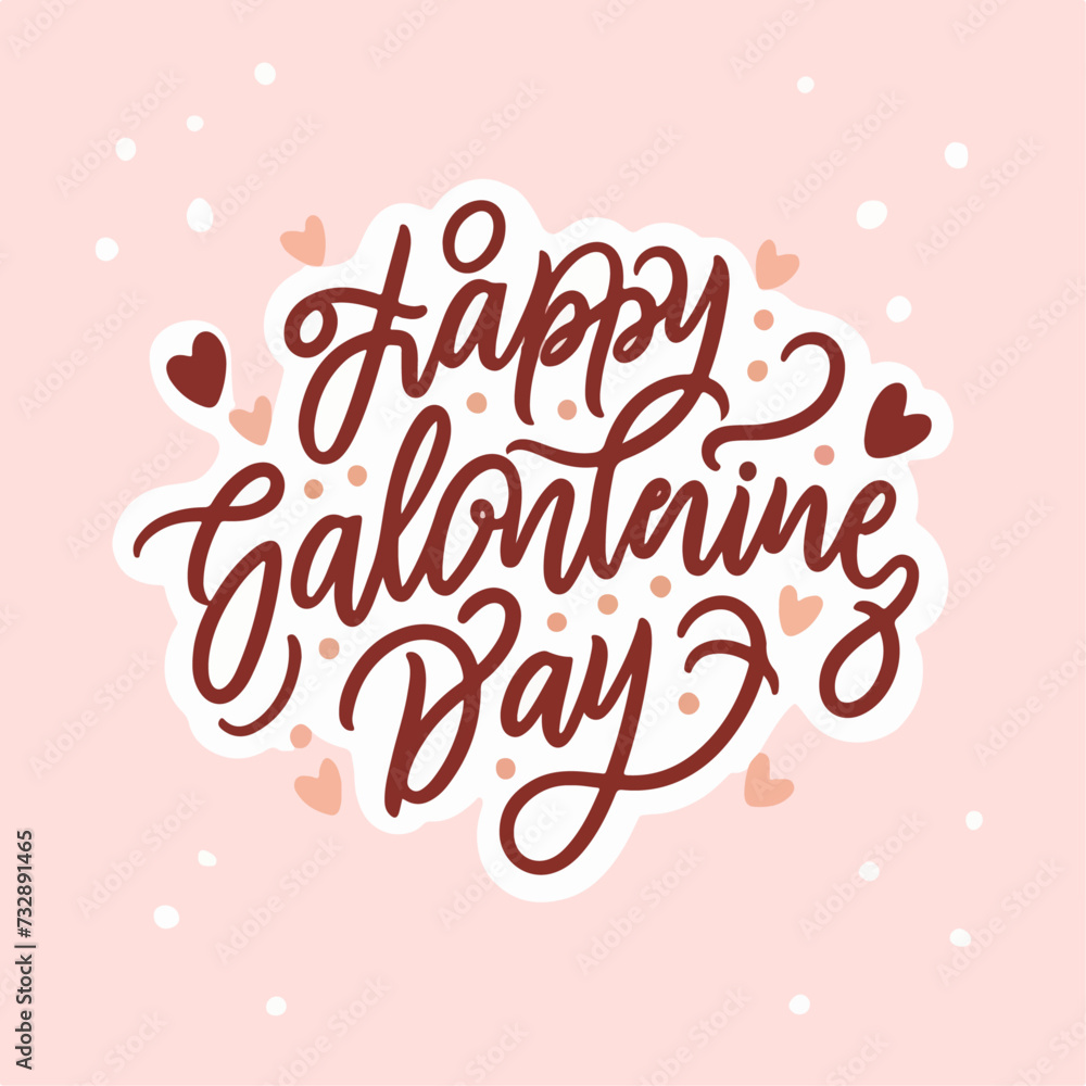 Galentine's Day typography , Galentine's Day lettering , Galentine's Day inscription , Galentine's Day