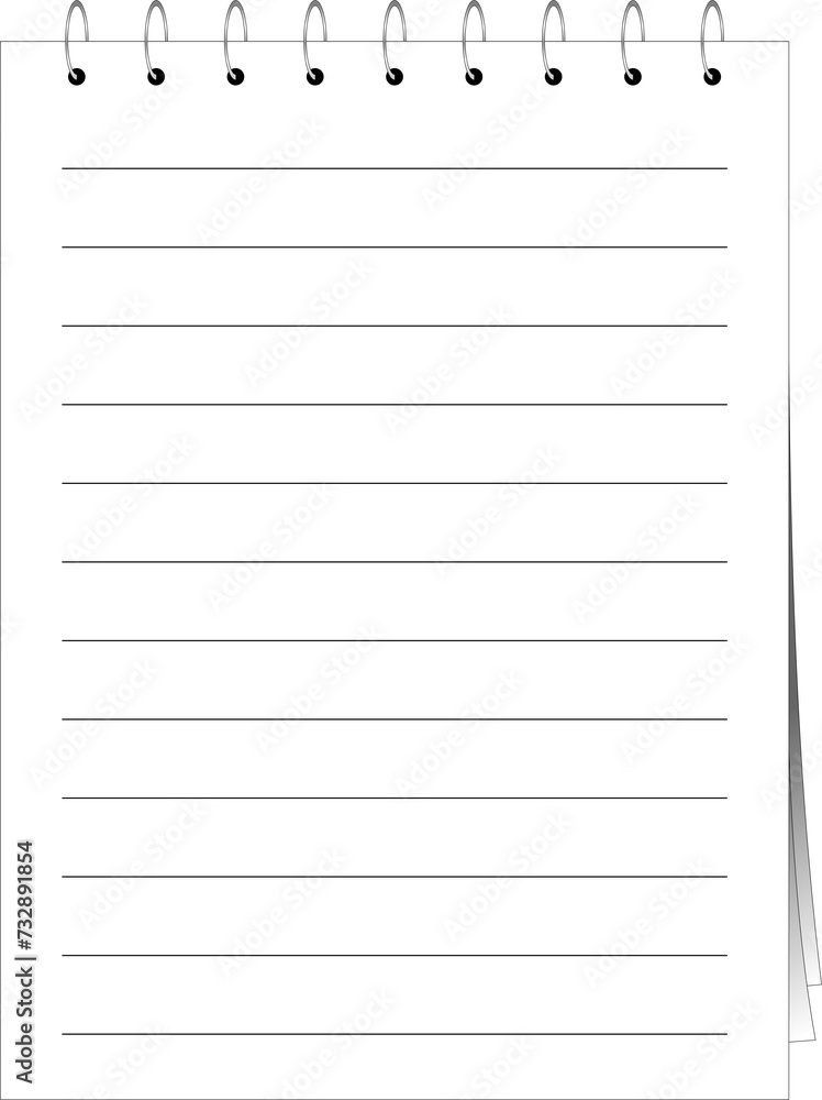 vector illustration of white striped note paper vector illustration of white striped note paper