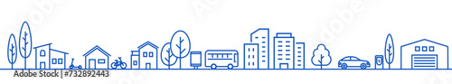 Urban Landscape: Homes, Buildings, and Transport