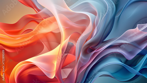 Vibrant Abstract Color Swirls Digital Art Background