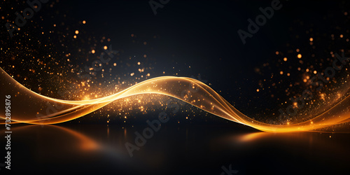  Abstract colorful glittering effect defocused design on dark background, shiny elegance fantasy bright color contrast with black concept.