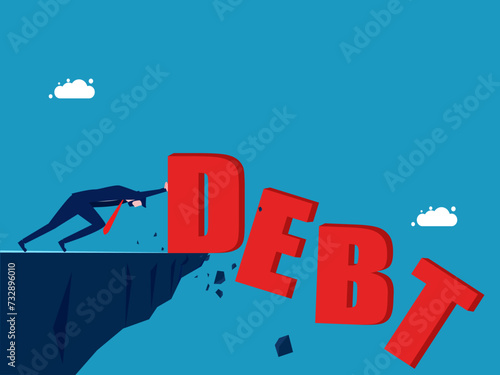 Financial freedom. pushes away debt © Nastudio