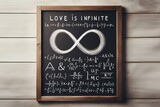 Chalk art of infinity, love.