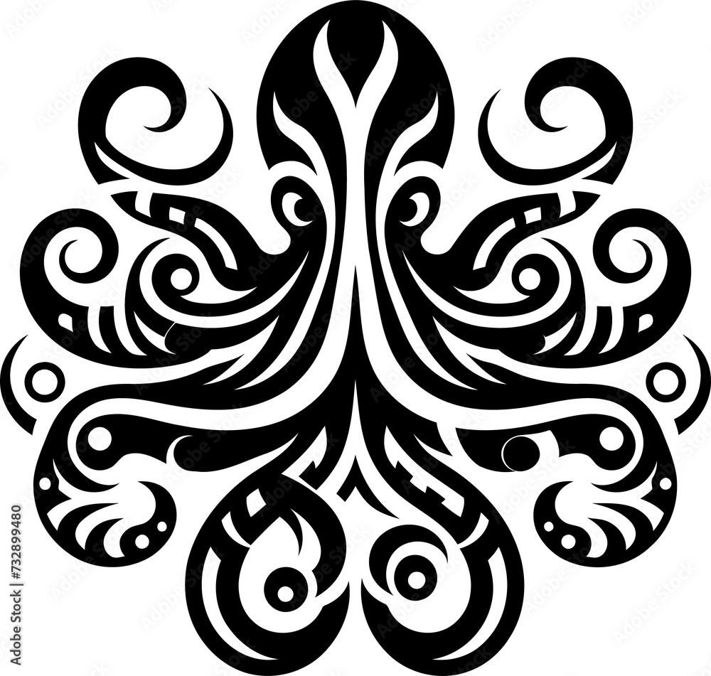 modern tribal tattoo octopus, abstract line art of animals, minimalist contour. Vector
modern tribal tattoo octopus, abstract line art of animals, minimalist contour. Vector