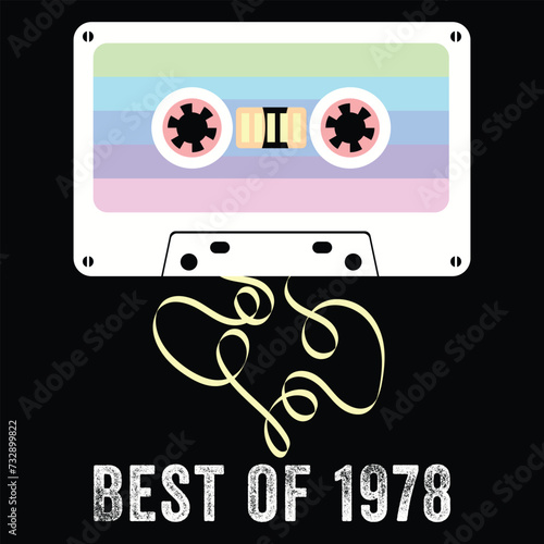 Best of 1978 Cool 46th Bday Party 46 Yr Old Retro Classic Gift for Man And Woman Tee Shirt