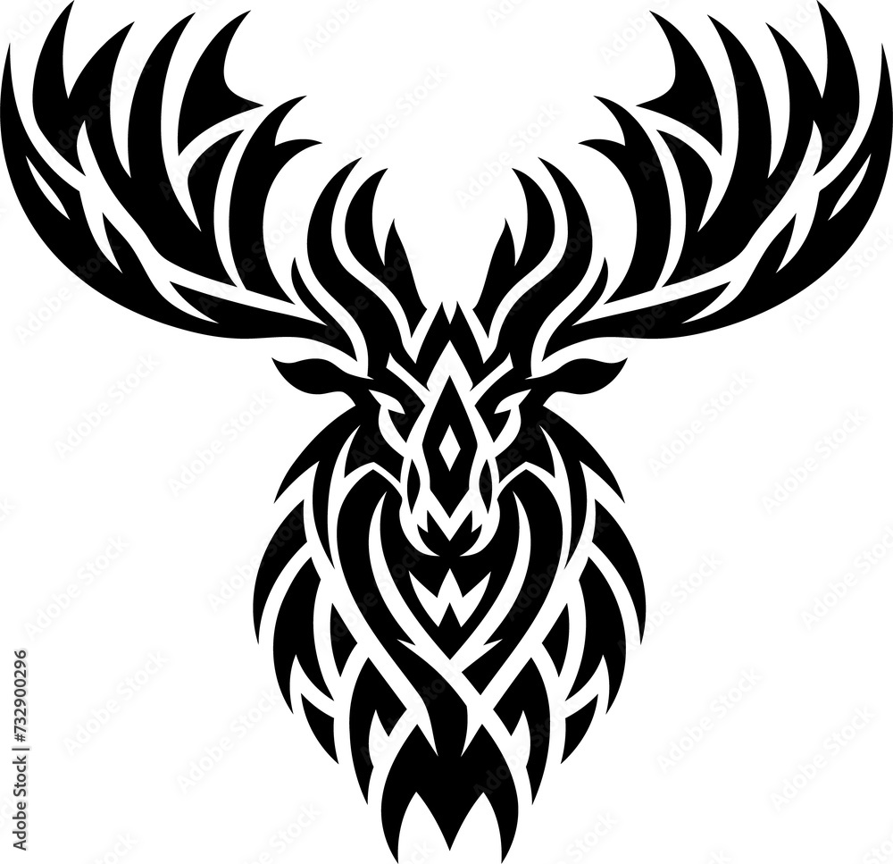 modern tribal tattoo moose, abstract line art of animals, minimalist contour. Vector
modern tribal tattoo moose, abstract line art of animals, minimalist contour. Vector