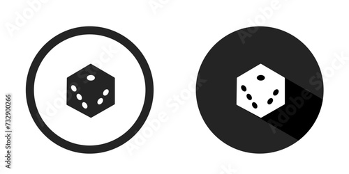 Dice logo. Dice icon vector design black color. Stock vector.