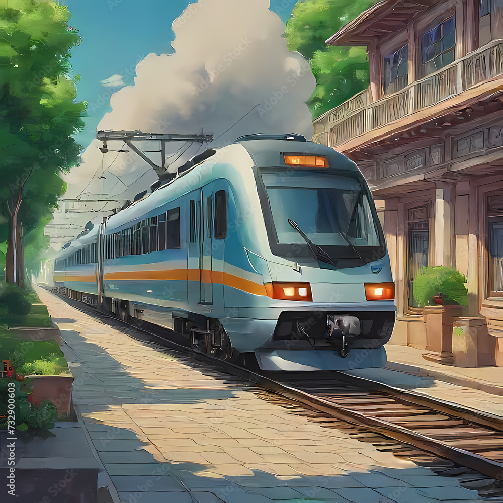 Obraz premium Train in Norway