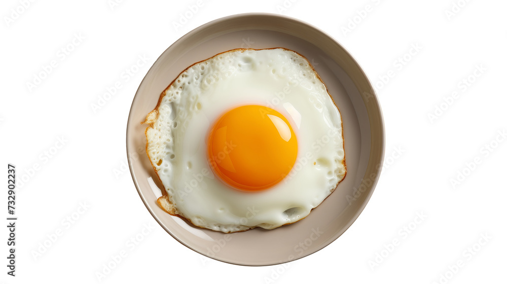 Fried Egg on plate isolated on a transparent background. Fried Egg on plate isolated on a transparent background.