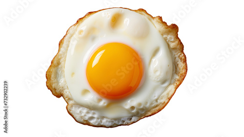 Fried Egg isolated on a transparent background.