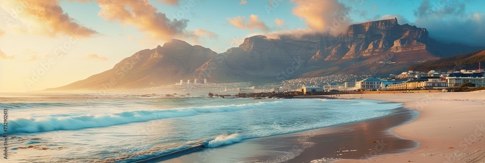 Obraz premium Cape Town, South Africa Urban city concept with skyline