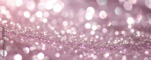Abstract purple and pink glitter lights background. Circle blurred bokeh. Romantic backdrop for Valentines day, Women's or Mother's day, holiday or event