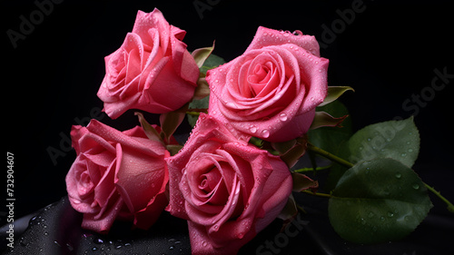 Valentine s Day Roses  Hyperrealistic Celebration of Love and Romance  Captured with Macro Photography