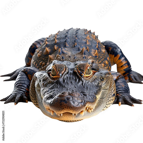 crocodile on white background