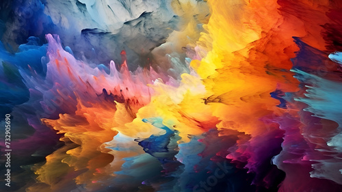 Prismatic Splendor: Dynamic Digital Canvas with Vibrant Spectrum of Colors and Light
