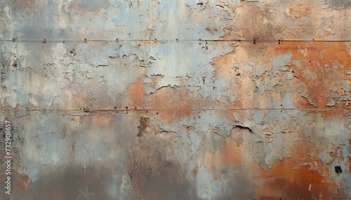 Old weathered painted grunge metal sheet surface