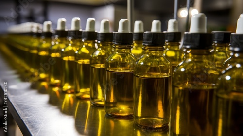 Cannabis oil being bottled