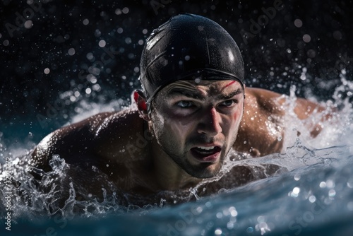 Man athlete, swimming shot by EOS-1D X Mark II  © Dara