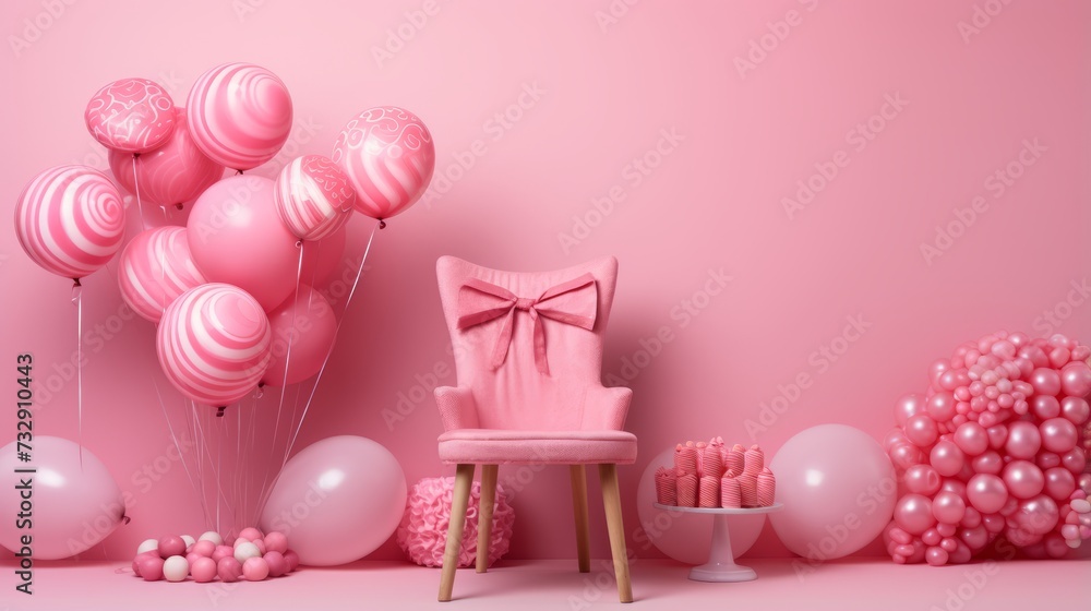 A bubblegum pink background for a fun and sweet touch A bubblegum pink background for a fun and sweet touch
