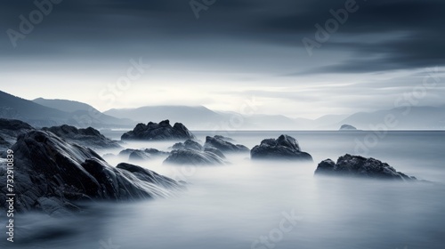 A dreamy, undefined seascape with a hint of tranquility
