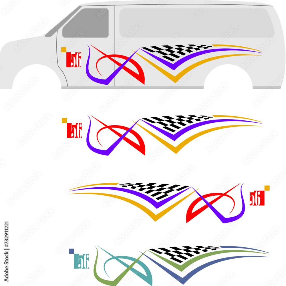 Fototapeta premium Vehicle Graphics, Stripe : Vinyl Ready
