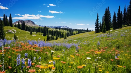 A peaceful meadow filled with wildflowers