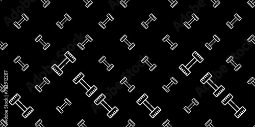 Dumbbells Icon Seamless Pattern Y_2202001