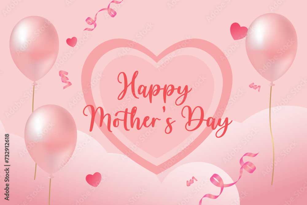 Mother's Day vector poster design.