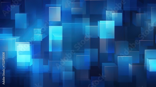 Abstract blue geometric background. Dynamic shapes compositiongenerative ai,