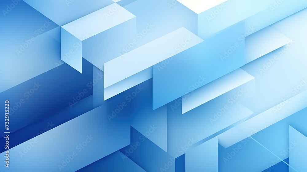 Abstract blue geometric background. Dynamic shapes compositiongenerative ai, Abstract blue geometric background. Dynamic shapes compositiongenerative ai,