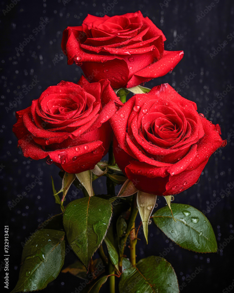 Red roses are the quintessential Valentine's Day flower, on white back ground. Red roses are the quintessential Valentine's Day flower, on white back ground.