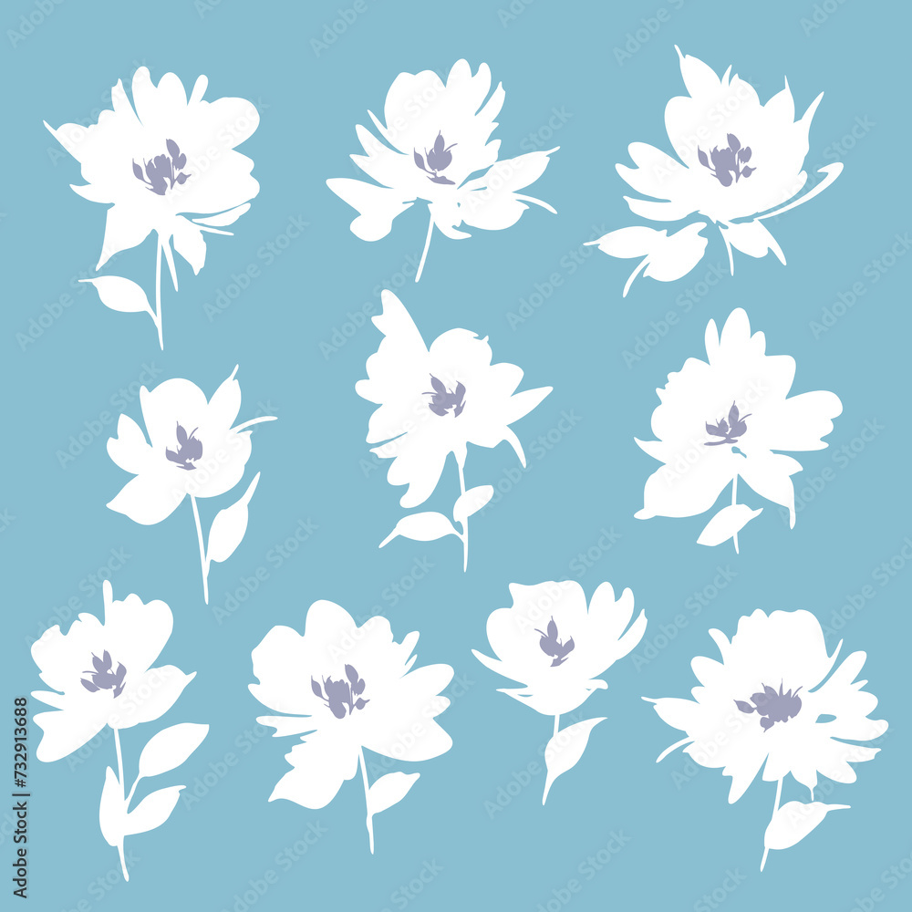 Abstract flower material ideal for textile design,