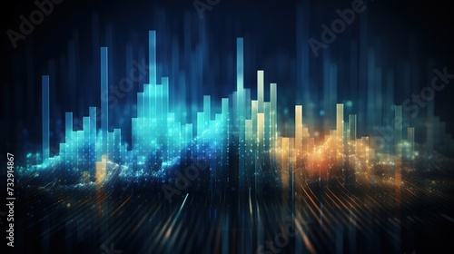 Abstract Digital background.Business growth transformation to digital and Successful financial technology.generative ai