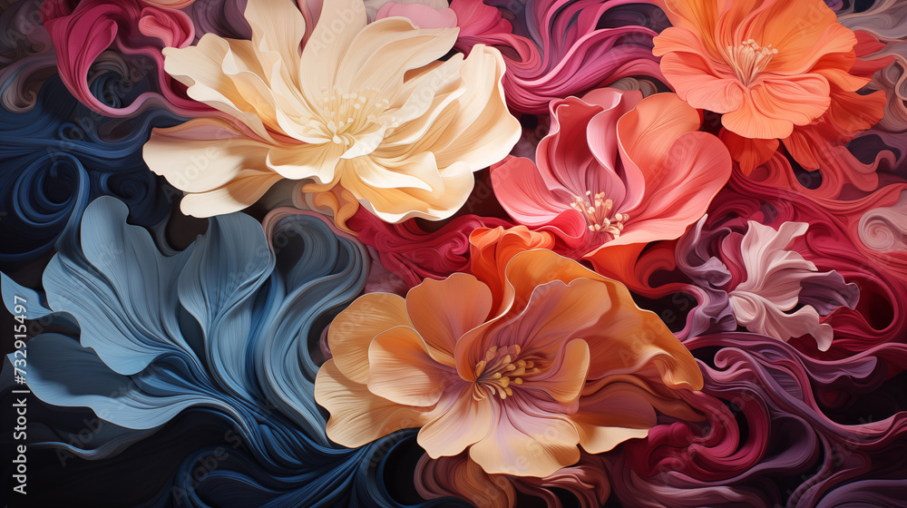 abstract colorful flower showcases the beauty of the natural background abstract colorful flower showcases the beauty of the natural background