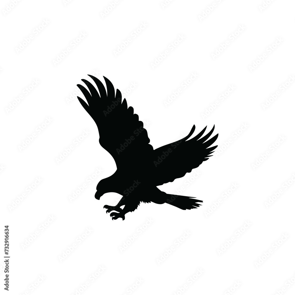 Obraz premium Eagle vector silhouette