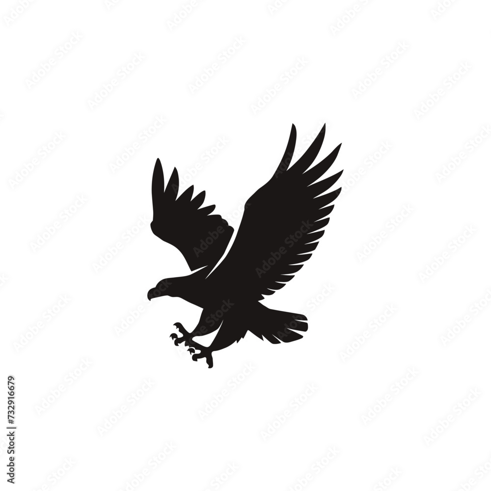 Obraz premium Eagle vector silhouette