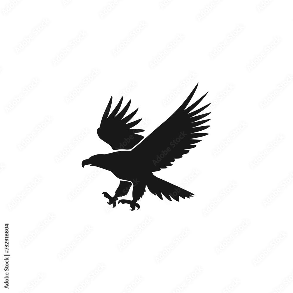 Obraz premium Eagle vector silhouette