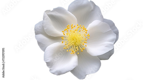 Rosa Rugosa Alba flower isolated on a transparent background photo