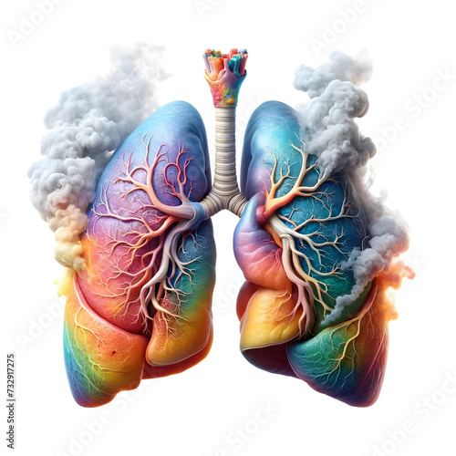 human lung anatomy model photo