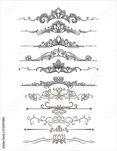 border decoration design elements, Decorative Seamless Border Design.