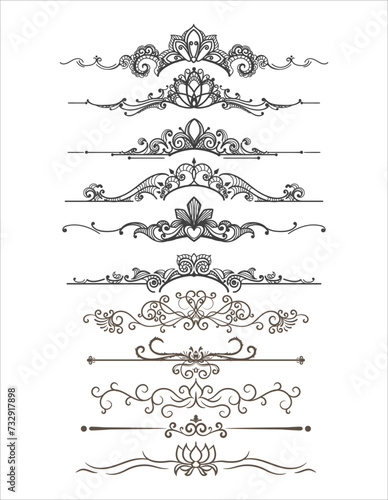 border decoration design elements, Decorative Seamless Border Design.