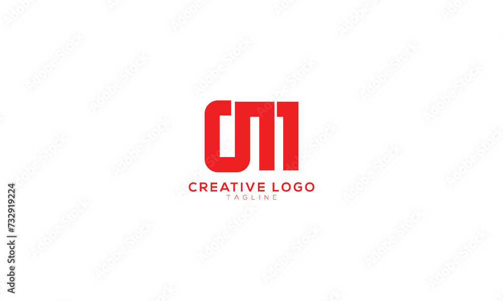 Obraz premium OM CM Abstract initial monogram letter alphabet logo design